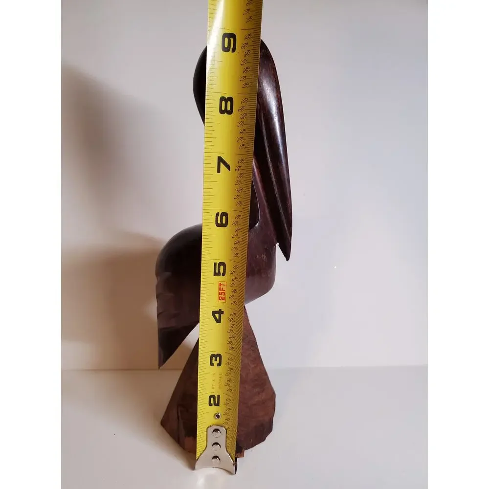 Wooden Pelican Figurine - 9